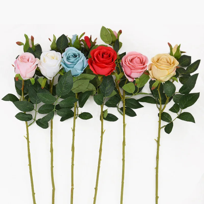 AF10009 High Quality Artificial Fake Silk Roses Wholesale Big Rose Yellow Flower for Wedding Centerpiece Flower Decoration