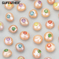 MD97 Natural Pearl DIY Jewelry Accessory Set Handmade Brass Charms and Pendants 6pcs/Lot for Necklace Making