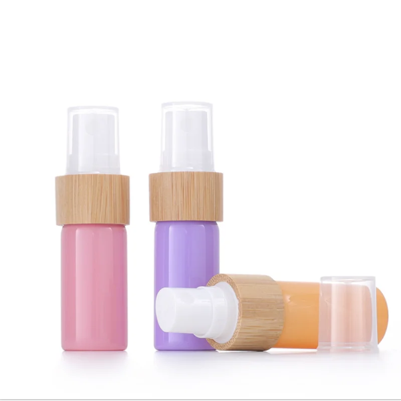 Bamboo Fine Mist Mini Trigger Sprayer Pump Bamboo Perfume Fine Mist Sprayer Luxury Frosted Spray Bottle Bamboo