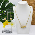 Hawaii Party 3 Tones Plumeria Flower Women Necklace Jewelry