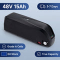 DE Stock 48V 15Ah Lithium-ion Electric Bike Battery for Fat Tire Mountain Bike 3000mAh Cells with 30A BMS and 2A XT60 Connector