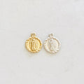 Fine Virgin Mary Round Pendants for Forever Jewelry Making Real 14K Gold Filled Charms
