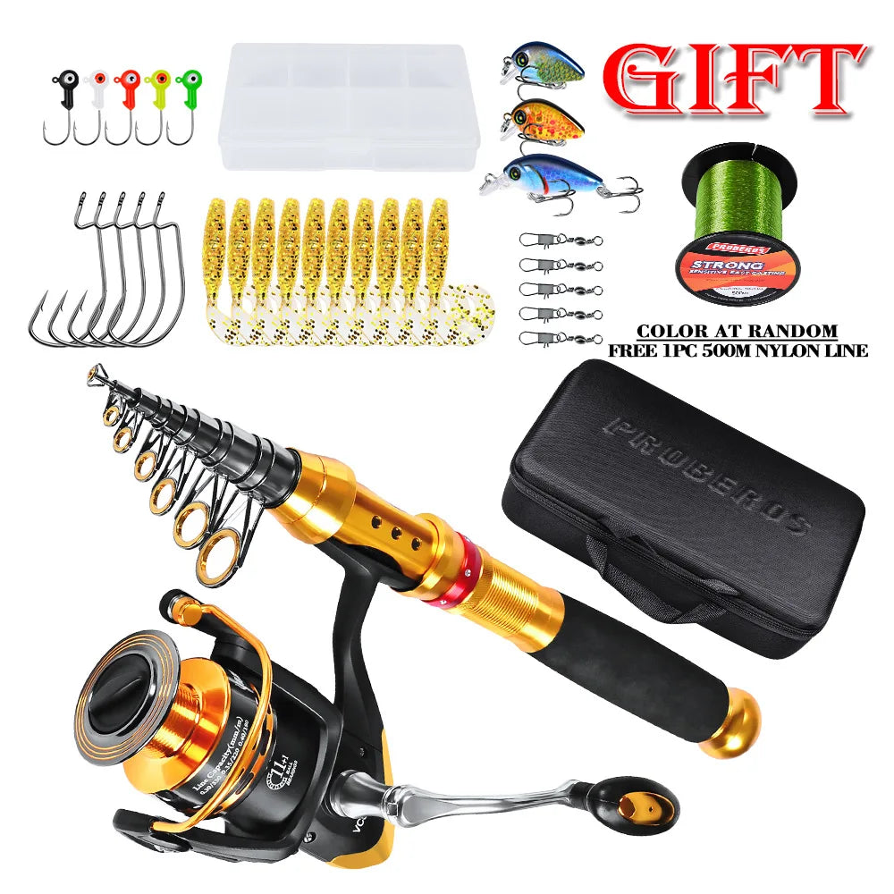 Hot Sale Factory Direct Price Fishing Rod and Reel Set Fishing Rod Set Reel Combo With EVA Bag