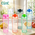500ml 1000ml BPA Free Plastic Square Transparent Milk Carton Custom Logo Water Mug Clear Acrylic Water Bottle