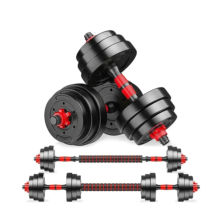 NJ Hot Sale Barbell Dumbbells System Weights 10kg 20kg 30kg 40kg Gym Cement Adjustable Dumbbell Set