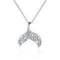 Fine Jewelry Wholesale Custom Round Brilliant Cut Moissanite Fish Tail Pendant 925 Sterling Silver Necklace for Women