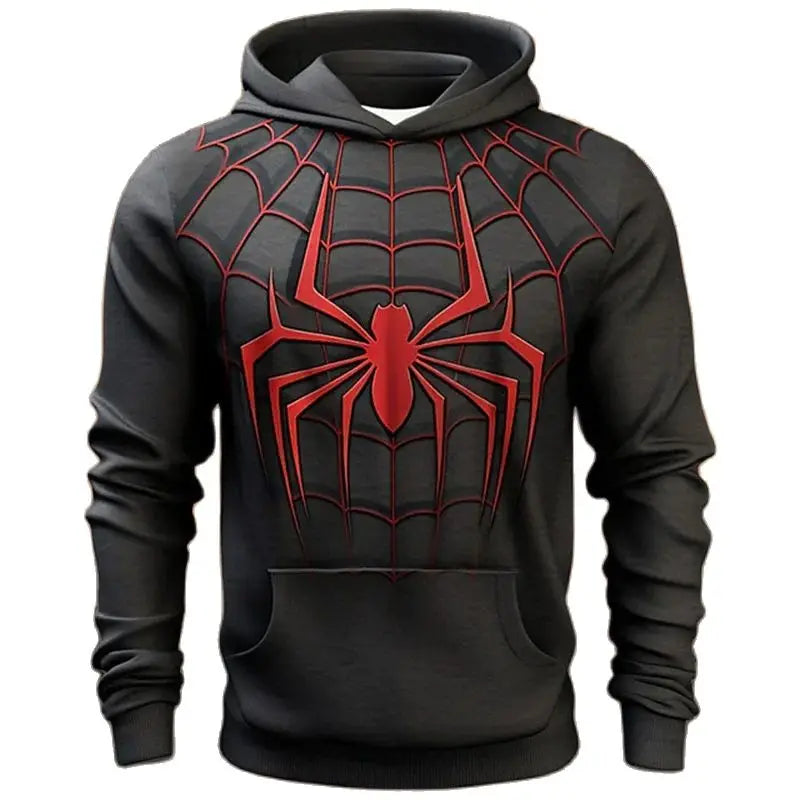 Fitspi Spider Sweatshirts Men 3d Spider Print Autumn Cosplay Pattern Oversized Hoodie Hip Hop Trend Harajuku Streetwear