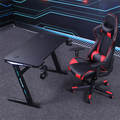 Z Shaped Height Adjustable E-sports Laptop Computer Desk Home Office Steel Frame PC Electric Gaming Table With RGB LED Light