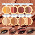 Customization Private Label Two-tone Eyeshadow Palette Matte Glitter Eyeshadow Mini Eyeshadow Wholesale