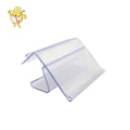 Custom Clear PVC Angled Shelf Talker for Supermarket Retail Promotional Sign Display Tilted Holder