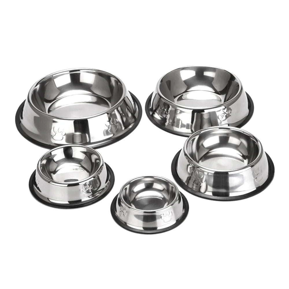 Unique Paw Design  Pet Bowls Stainless Steel Dog Feeding Bowls Eco-Friendly Non-Slip Dog Food Bowl With Cheap Price