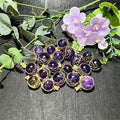 Hot Sale Crystal Necklace Natural Gem Stones Beautiful Wire Wrap Amethyst Pendant for Women Jewelry Gifts