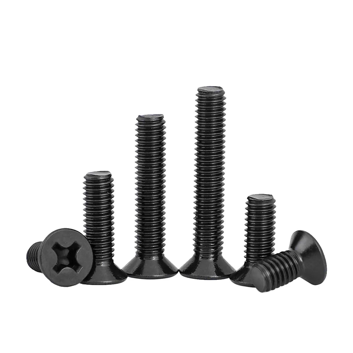 GB819 Black Oxide M2 25mm Phillips Cross Recess Flat Countersunk Head Machine Screw