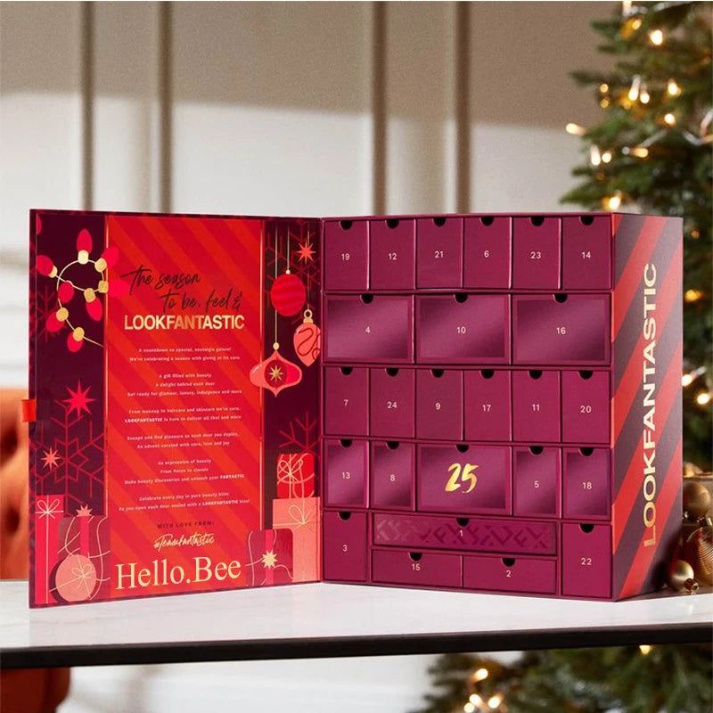 Storage Number Shape Cosmetic Set Rigid Present Advent Calendar Packaging Christmas Package Boxeses