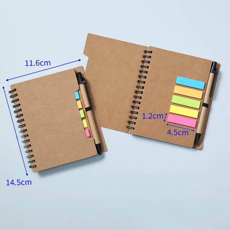 Advertising Coil Book Printed logo with Notes Notepad New Convenience Stickers Exhibition Gifts Kraft Paper