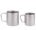 450ml Titanium Insulated Double Wall Cup for Outdoor Activities Camping Bushcraft and Hiking Equipment Drinkware Accessories