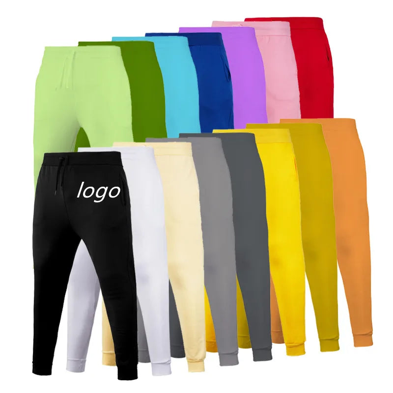 US Size Custom 280g 85%cotton 15%polyester Logo Cotton Sports Jogger Track Sweat Pants Men Sweatpants Mens Pants Trousers