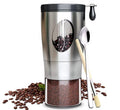 Manufacture Portable Stock Foldable Handheld Manual Ceramic Core Coffee Mill Coffee Grinder with Black Handle