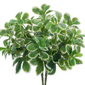 Artificial Shrub Real Touch Greenery Plant Silk Schefflera Bushes Garden Front Porch Office Home Table Centerpieces Wall Hanging