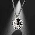 Athena Pendant Necklaces Goddess of Wisdom Women Men Necklace Chain Greek Mythology Stainless Steel Wicca Talisman Gift
