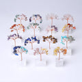 Healing Crystal Stones Selenite Base Gravel Tree Reiki Energy Crystals Tree Seven Chakra Crystal Tree Home Decor Crafts