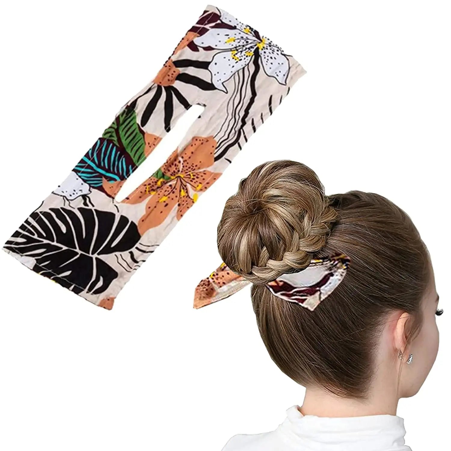 Convenient DIY French Twist Bun Maker Flexible Cloth Magic Clip for Fast & Easy Hair Accessory Donut Bun Style for Women