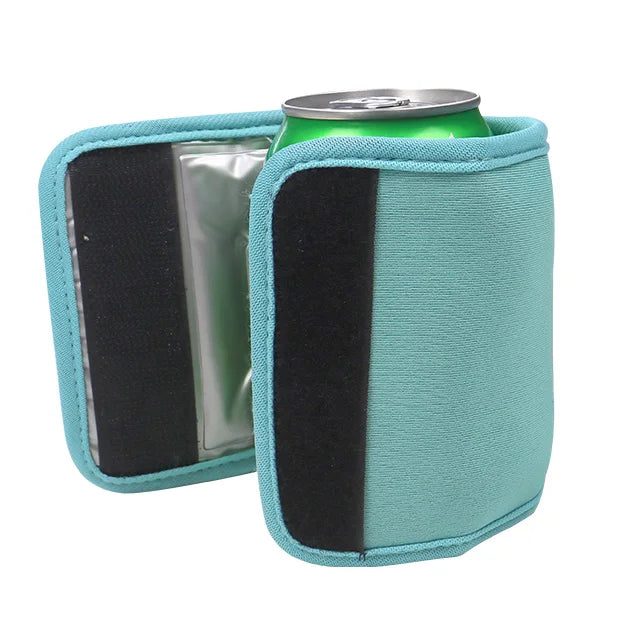 Reusable Luxury Fashion Neoprene Gel Ice Pack Beer Can Cooler Sleeve Insulated Outdoor Camping Daily Use
