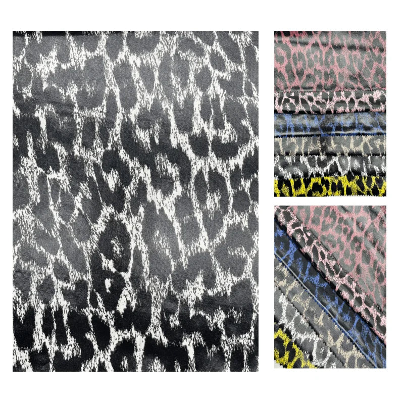 Four Ways Stretch Leather Fabric PFAS FREE Cheap Knitted Bottom Fabric Synthetic Leather Leggings Animal Pattern