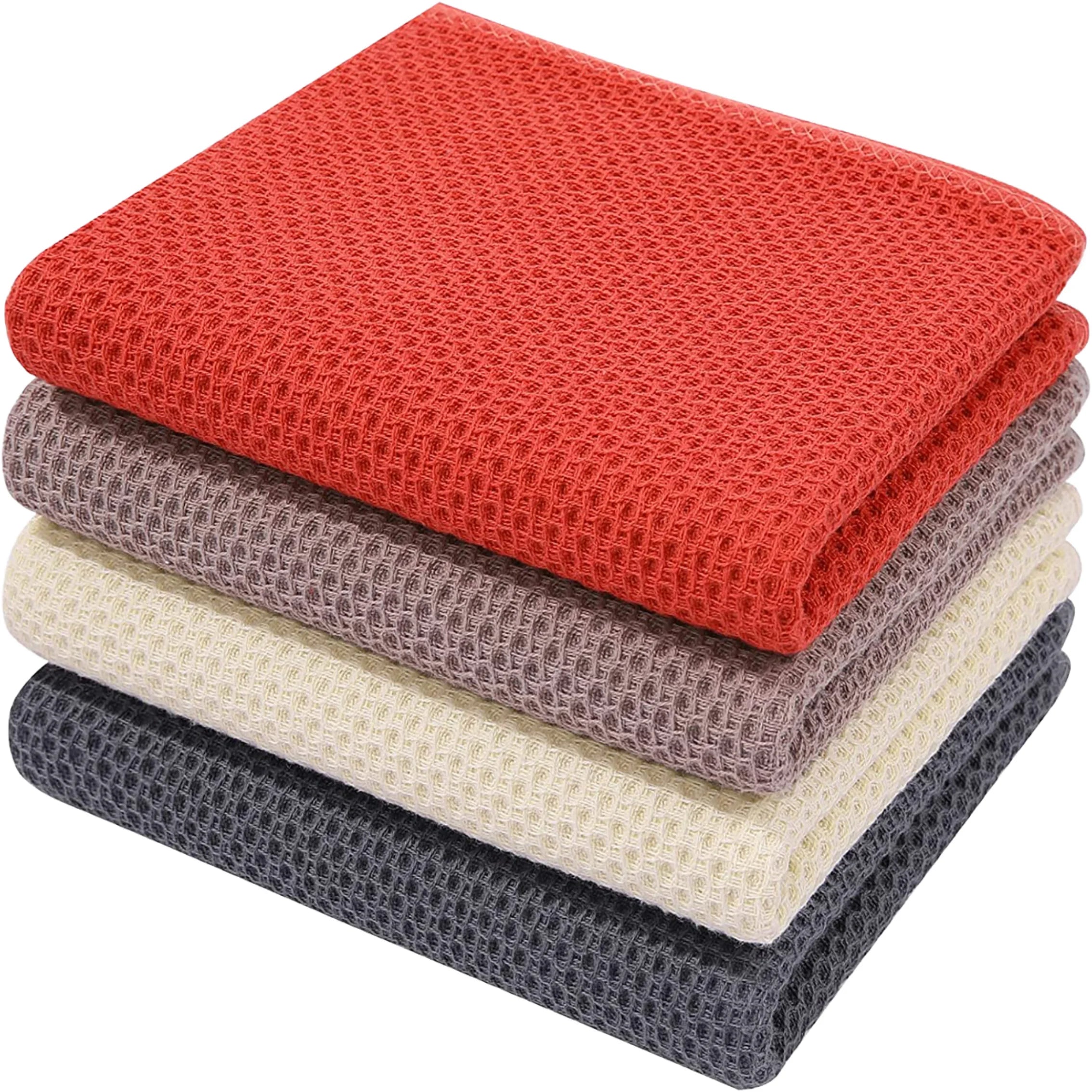 100% Cotton Disposable Square Kitchen Towel Woven Quick-Dry Water Absorbent Eco-Friendly Solid Color Machine Washable 34x34cm