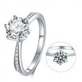 Abiding Jewelry Customized Jewellery Wholesale Silver Ring 925 Elegan 1.5CT Moissanite Silver Ring