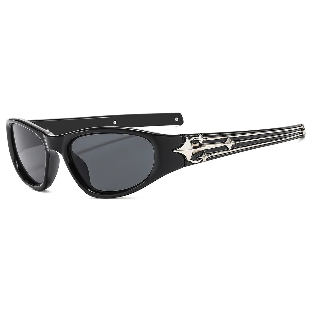 2024 Classic New Arrival Women Fashion Steampunk Star Sunglasses Y2k Outdoor Sport Sunglasses