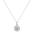 Factory Wholesale Luxury Pendant Clavicle Chain 925 Sterling Silver 1 Carat Moissanite D Color Full Diamond Necklace