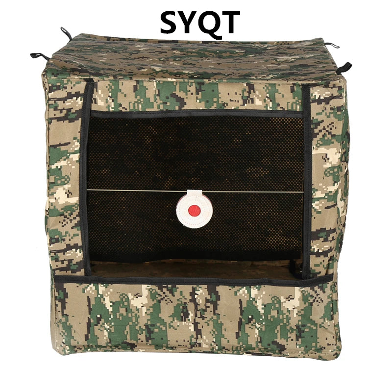 40x40cm Slingshot Target Box Stainless Steel Target Box Muffler Cloth Practice Projectile Shooting Target Folding