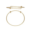 14K Gold Filled Jewelry 7"  Adjustable Bangle Base Bracelet Blank Stacking Bangle Bracelet