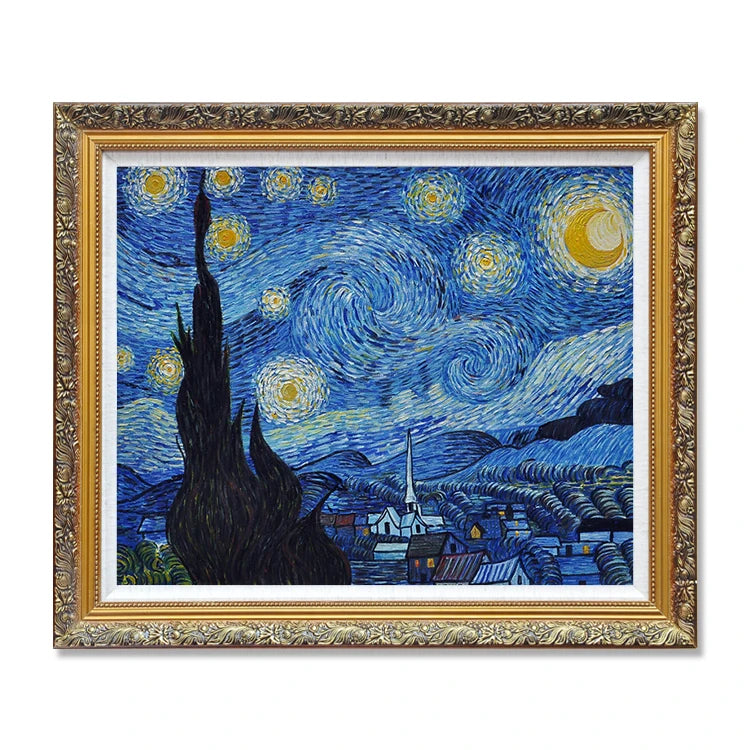 Museum Quality Hand Painted Famous Landscape Art Cuadros Para Sala Starry Night Vincent Van Gogh Reproduction Oil Painting