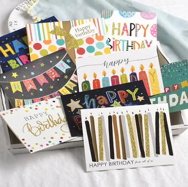 2025 Best Selling Colorful Happy Birthday Greeting Card for Mother Father Children Boyfriend Girlfriend with Best Wishes