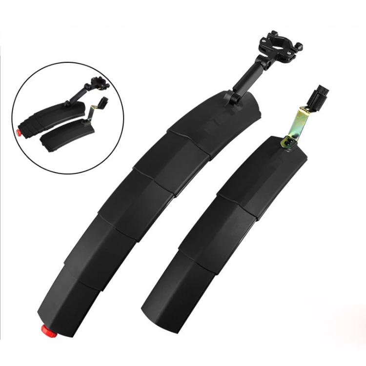 Cycling Colorful Foldable Bike Mudguard Bicycle Mud Guards with Warning Taillight