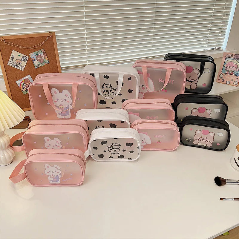 Wholesale or 300 Pcs Make Your LOGO Waterproof  Beach Wash Bag Pouch Travel PVC Brush Toiletry Makeup Bag Washbag  Cosmetic Bags