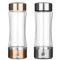 YenvQee Hot Selling 420Ml SPE/PEM Portable Hydrogen Water BottleGlass Stainless Steel Alkaline Water Electrolysis Ionizer