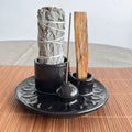 White Sage Holder Burner Tray Aromatherapy Ceramic Incense Plate Holy Wood Palo Santo Smudging Tray Meditation Incense & Holders