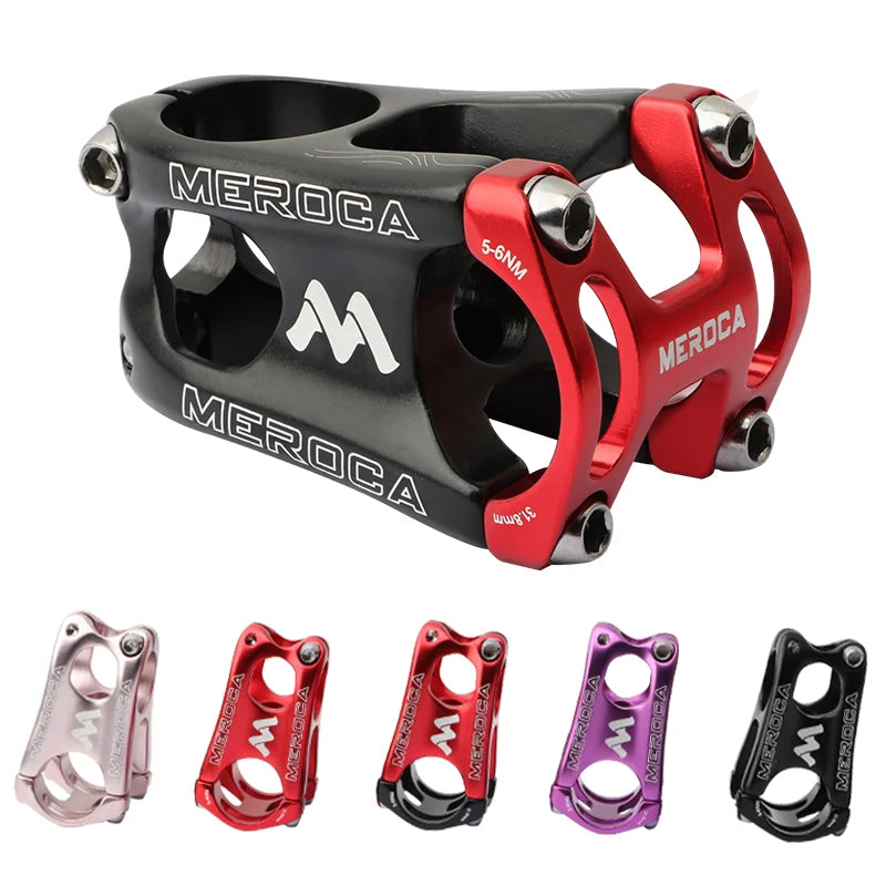 MEROCA for  Ultra Light Hollow 31.8*50MM Short Mountain Bike Stem Bicycle Handlebar for Optimal Performance