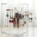 Jewelry Screen Hanger Organizer 216 Holes Earrings Holder 3 Drawers Necklace Chains Acrylic Display Stands