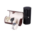 No Waiting Handmade Craft Smart Watch Box PU Leather 3 Slots Portable Carry Travel Watch Storage Case