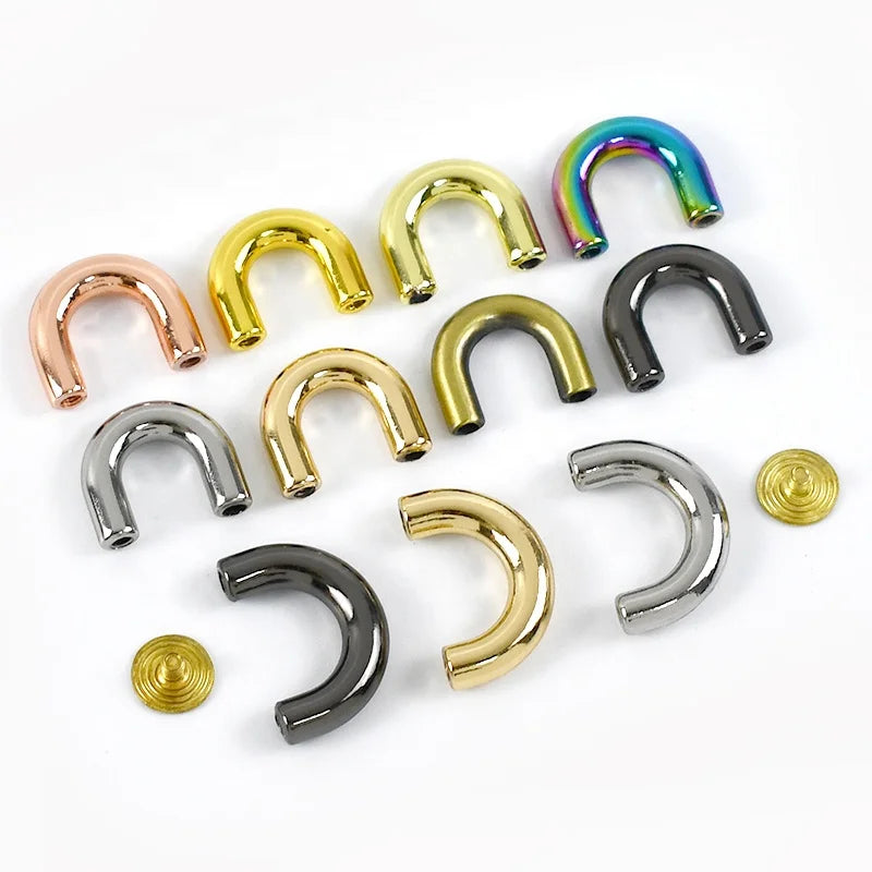 Meetee KY552 Zinc Alloy U-Shaped Arch Bridge Hanger Buckle Bag Hardware Accessories for Handbag Box Luggage Connect