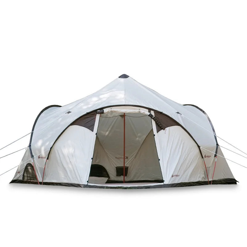2025 New Outdoor Multi Person Three Door Camping Large Space Sunshade Awning Weather Proof Tent