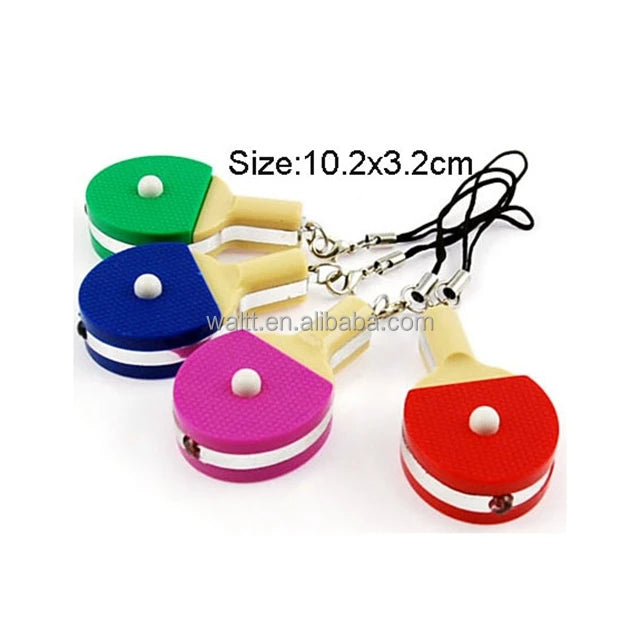 Table Tennis Bat LED Light Keychain