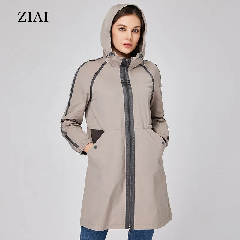 New Woman Spring Jacket Ladies Trench Coat Custom Trench Coat With Belt Ladies Trench Coat