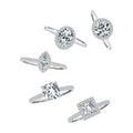 Daidan Bling Halo Marquise Silver Jewelry Oval Iced Out Zircon Engagement Wedding Rings