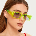 Newest Small square Frame Fluorescent Green Personality Sunglasses Women Men Eyewear Shade Sun Glasses Wholesale Custom Goggles