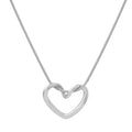 Hip Hop Popular Hollow Heart Shaped Round Snake Chain Necklace Stainless Steel Pendant Necklace